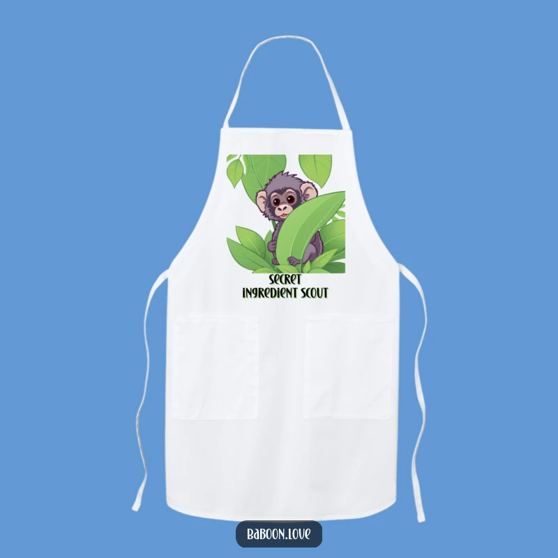 Funny Baboon Jungle Peek Apron: Hilarious Primate Kitchen Wear