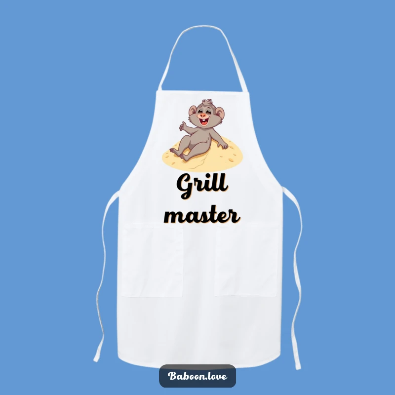 Funny Baboon Dune Sliding Apron - Cook with Desert Fun!