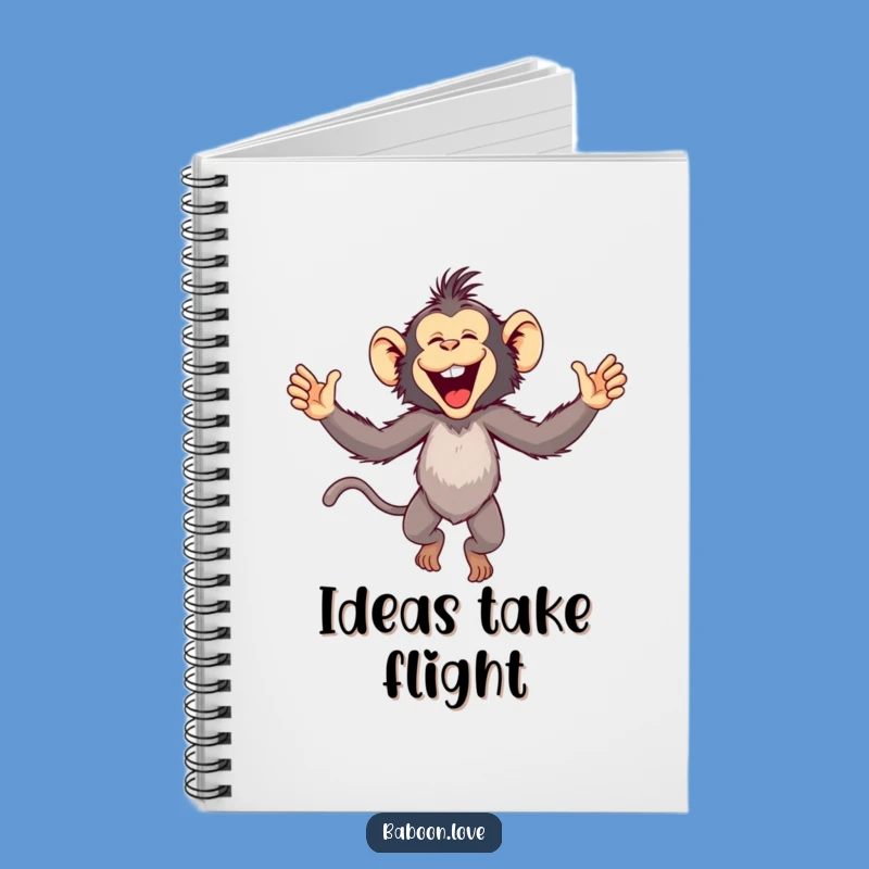 Funny Baboon Leap Notebook: Joyful Primate Journal for Capturing Ideas & Laughs